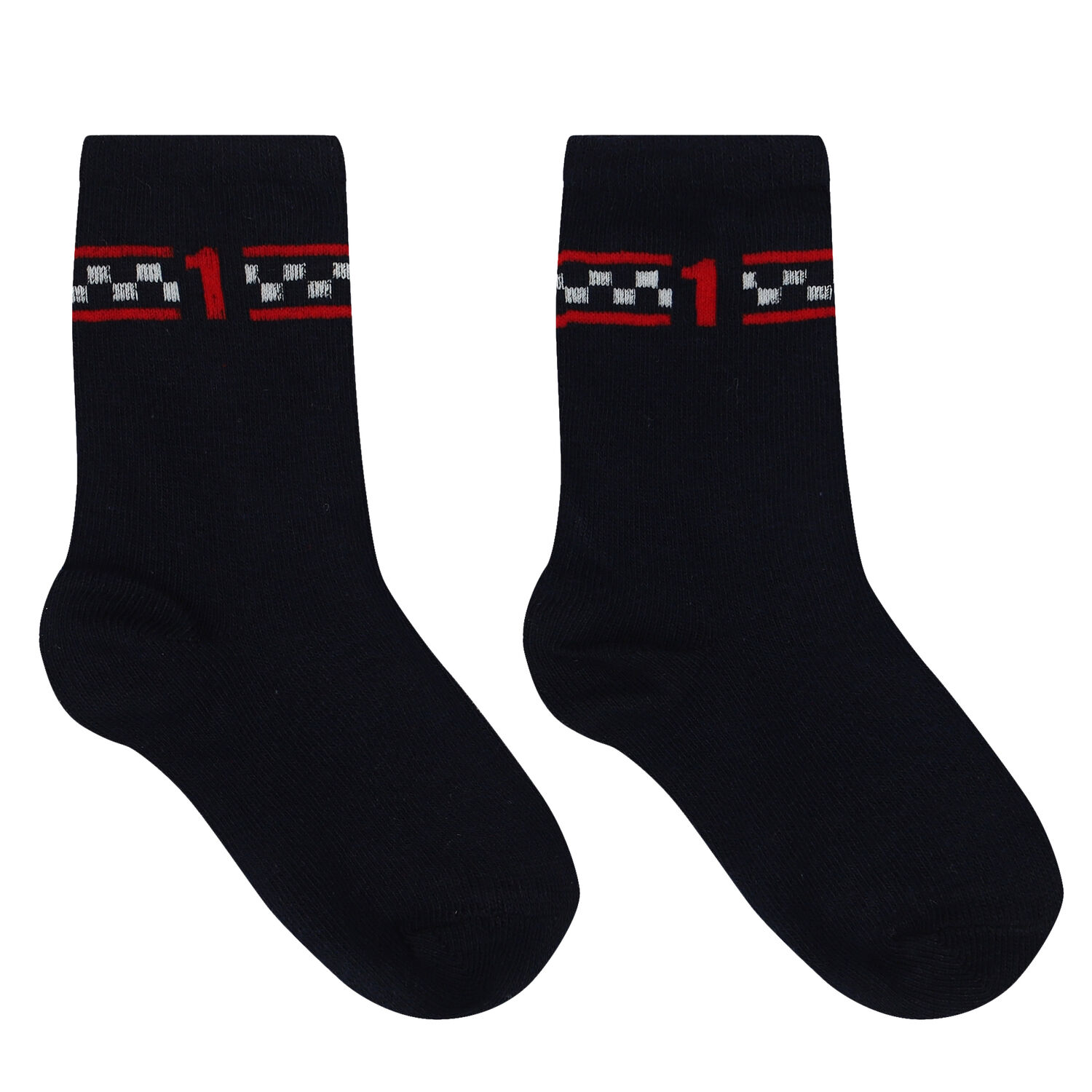 Boys Red, Navy Blue & Grey Socks (3 Pack), 1, hi-res image number null